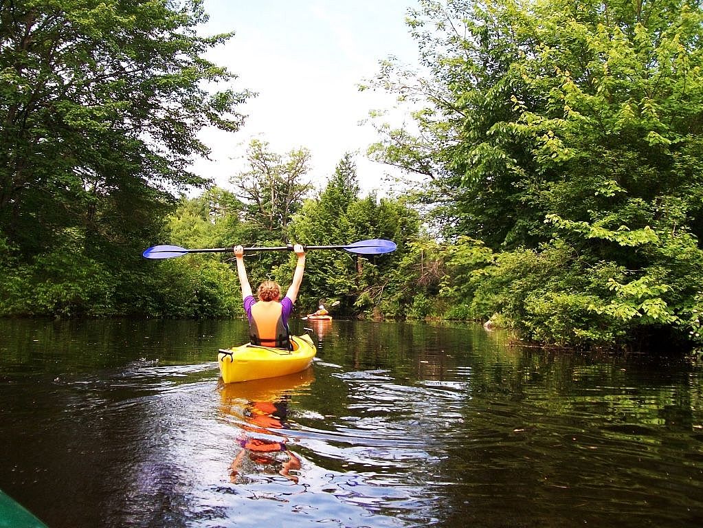Kayakers enjoying paddling