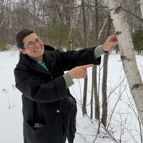 A naturalist shows the importance of birch bark